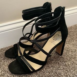 Vince Camuto Strappy Block Heel Sandal Black